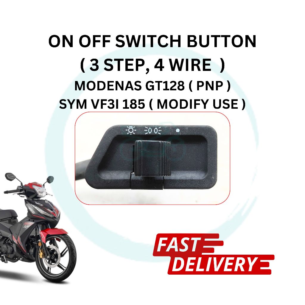 ON OFF SWITCH ปุ่ม DRL SWITCH ปุ่มหัวโคมไฟสวิทช์รถจักรยานยนต์โหมด GT128 SYM VF3I VF3 I