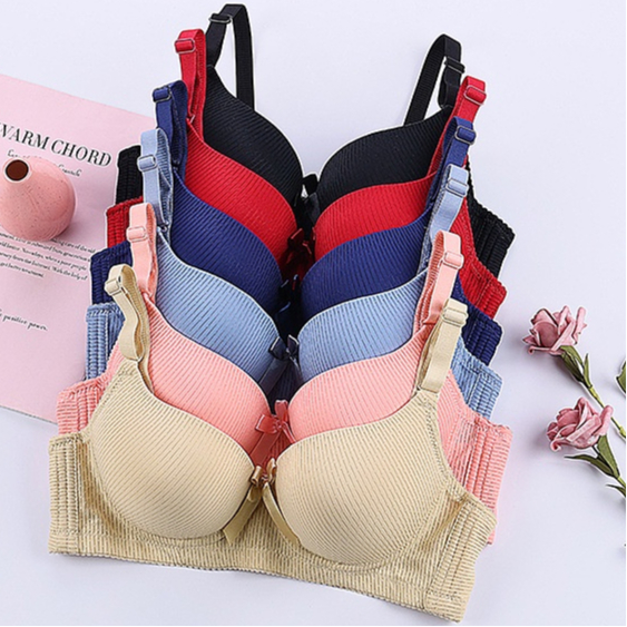 SISTER HOOD BRA 34B 36B 38B 40B Cup Three Quarter Cup Wired Cotton Push Up Bra 大码印乳内衣