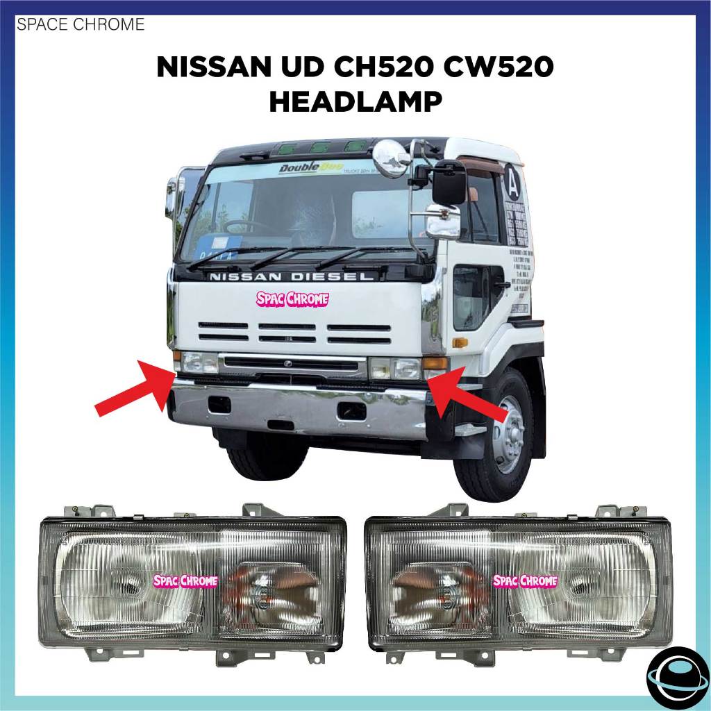 NISSAN TRUCK UD CH520 CW520 HEAD LAMP