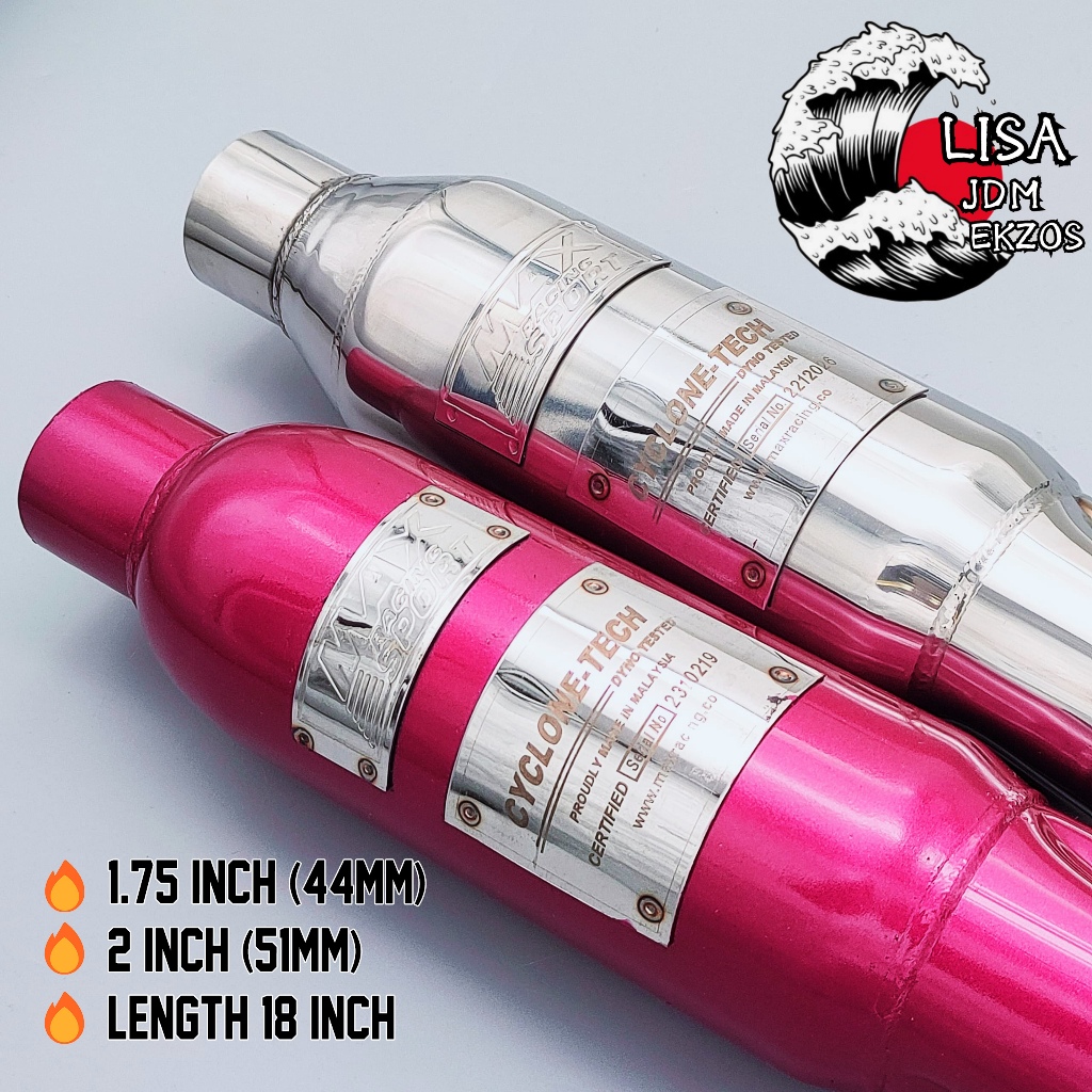 💥💥Cyclone Tech Centre Bullet Resonator ท่อไอเสีย Max Racing 100% 💯✅
