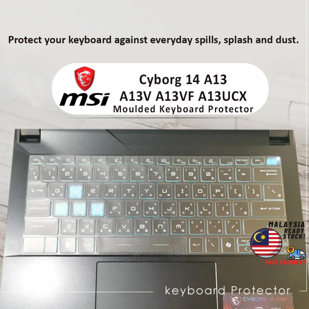 แป้นพิมพ์สําหรับ MSI Cyborg 14 A13V A13 A13VF A13UCX 2024 รุ่น TPU แป้นพิมพ์