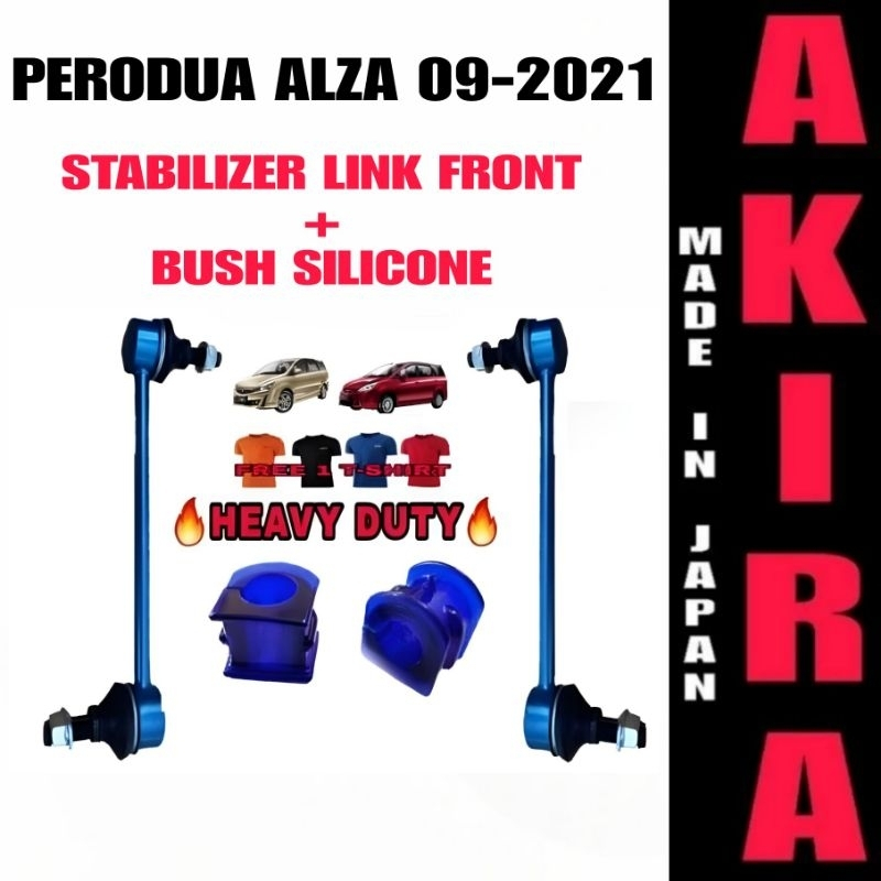 EL HEAVY DUTY PERODUA ALZA 09-2021 STABILIZER LINK + BUSH SILICONE FRONT AKIRA JAPAN SUSPENSION