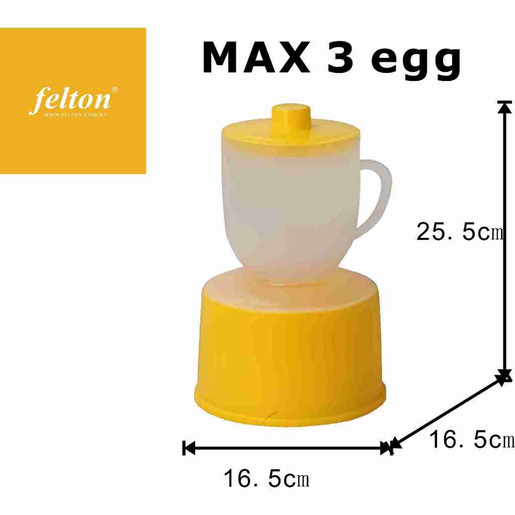 Delton เครื่องทําไข่ต้มครึ่งตัว Bekas Telur Separuh Masak FEC 2555 MAX 4 ไข่