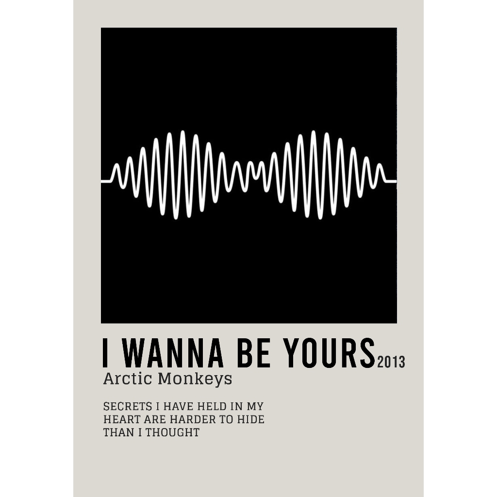 ปกโปสเตอร์ อัลบั้มเดี่ยว I WANNA BE YOURS โดย Arctic Monkeys สําหรับห้อง/ผนัง