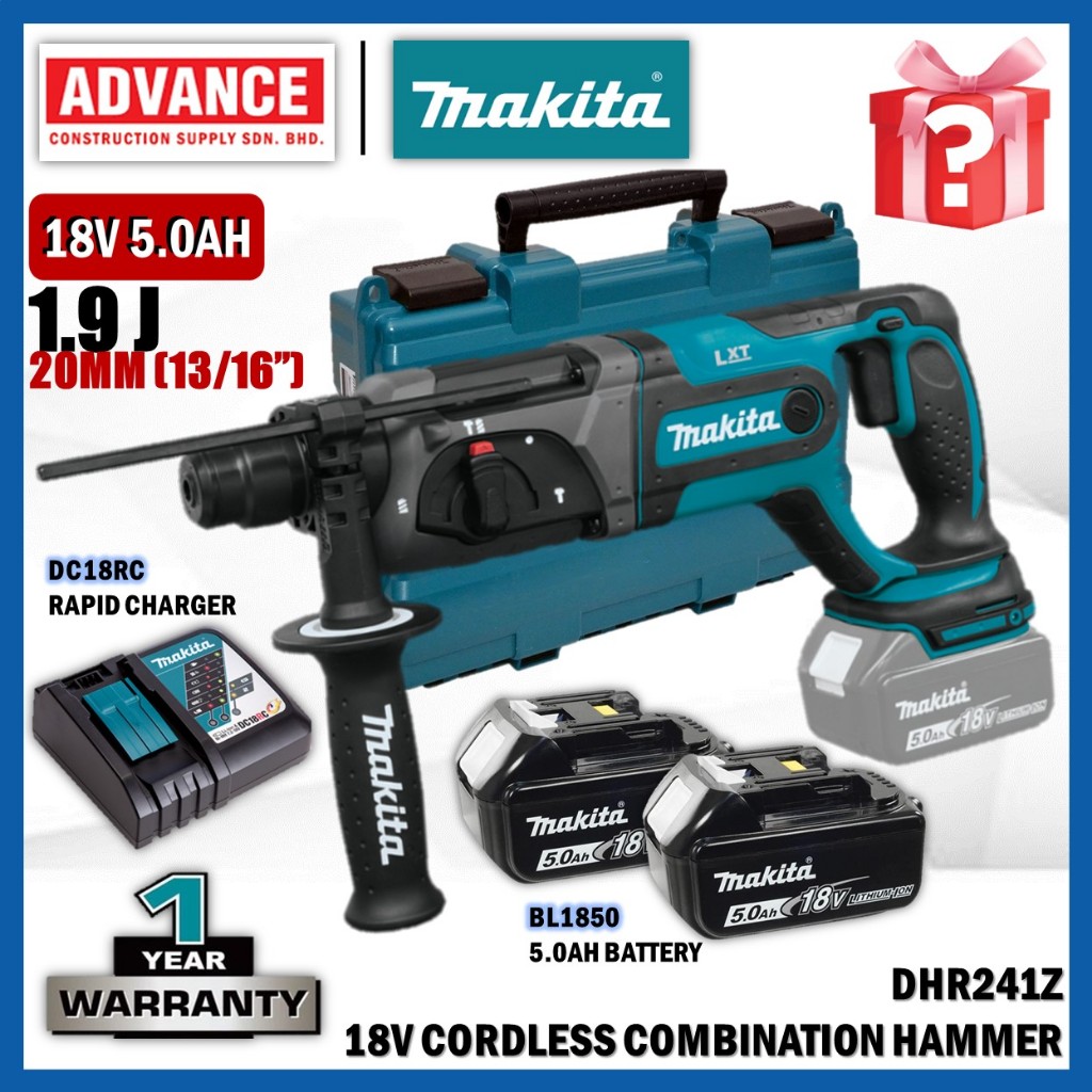 MAKITA DHR241Z / DHR241RFE 18V ค้อนรวมไร้สาย 20MM (13/16")