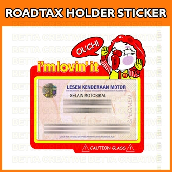 New Roadtax 2024 Sticker Holder - Ronaldo Mcdonald Ouch Face Cartoon