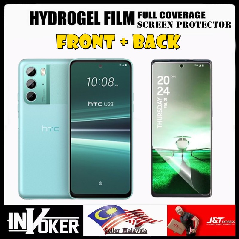 HTC U24 Pro / U23 Pro / U23 / U20 5G / U12+ / U11 / Front + Back Hydrogel Screen Protector
