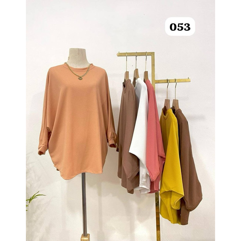 BLOUSE BAGGY MONA MATERIAL WAFFLE IRONLESS P053