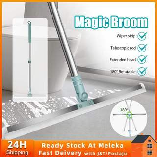 💗Magic Broom 180°Degree Rotatable Silicone Floor Scraper Dual-Use Home Bathroom Magic Wiper Floor Sweep Pengikis Lanta扫帚