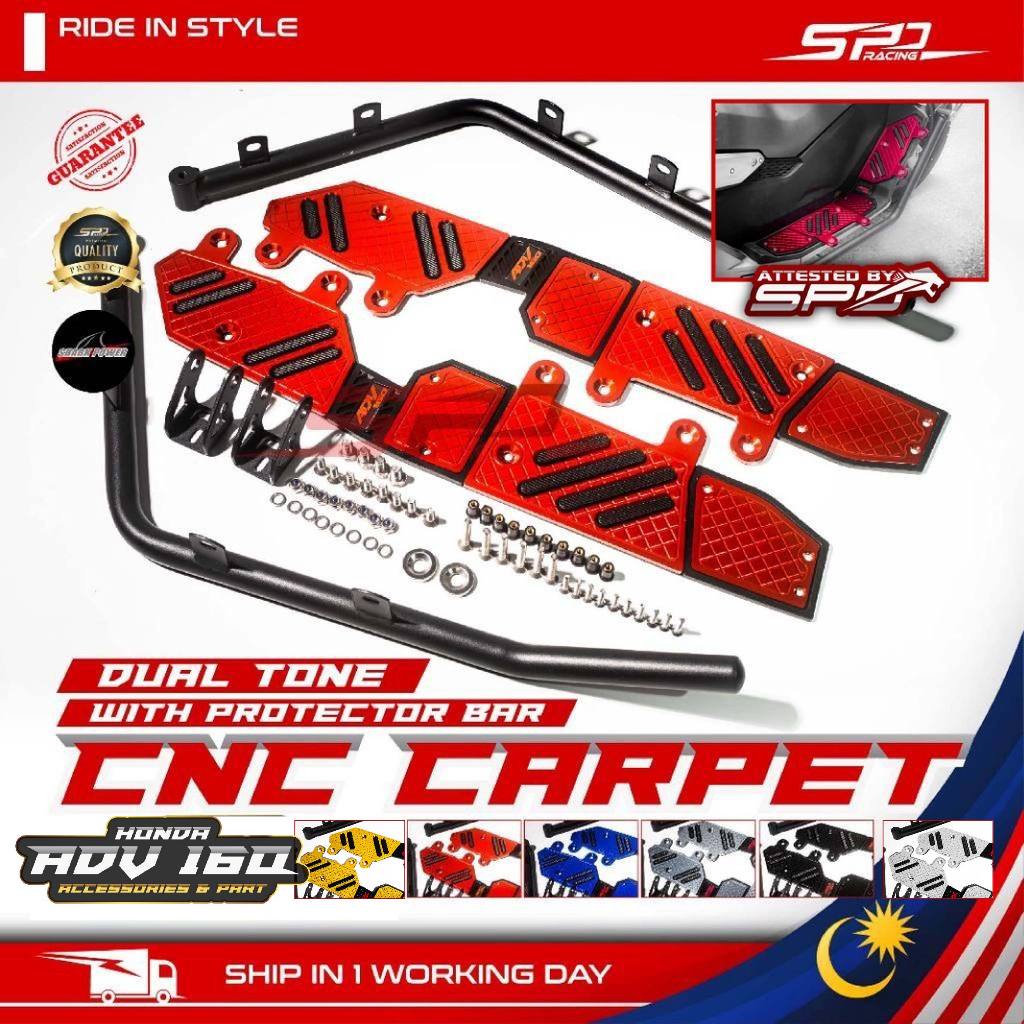 ADV 160 พรมพร้อมแถบป้องกัน I Dual Tone CNC I ครบชุด I SHARK POWER PNP สําหรับ HONDA ADV 160