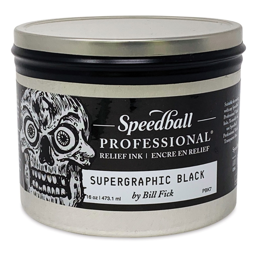 SPEEDBALL Professional Relief Ink Supergraphic Black - 236.5ML