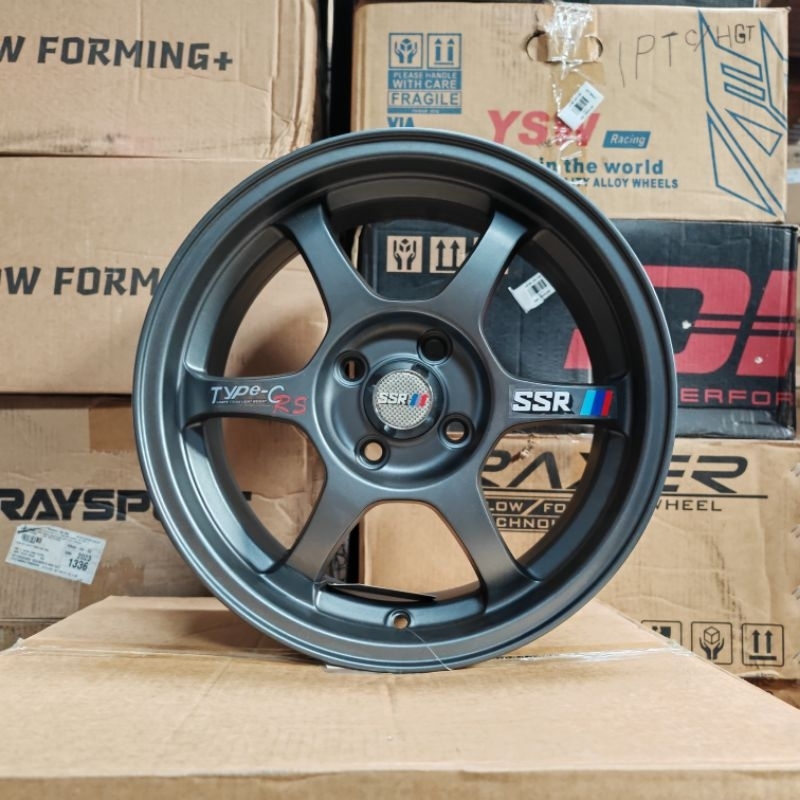 [4 ชิ้น] ขอบกีฬาใหม่ 15 นิ้ว Type-C SSR 15X7JJ ET32 4H100 Matt Gunmetal