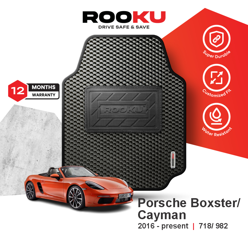 Rooku Car Mat Porsche Boxster / Cayman 2016 - ปัจจุบัน 718 / 982
