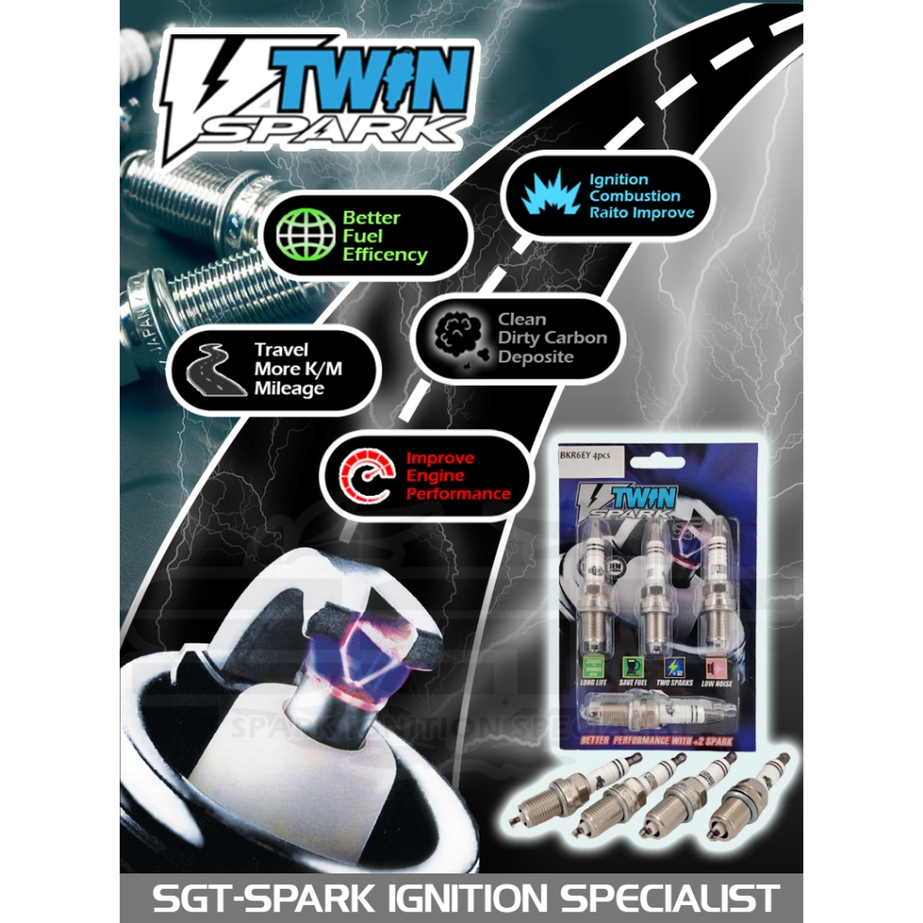 PROTON X70 1.8 2019-2021 INSPIRA BKR6EY 4 ชิ้น SGT VTWIN SPARK PLUG