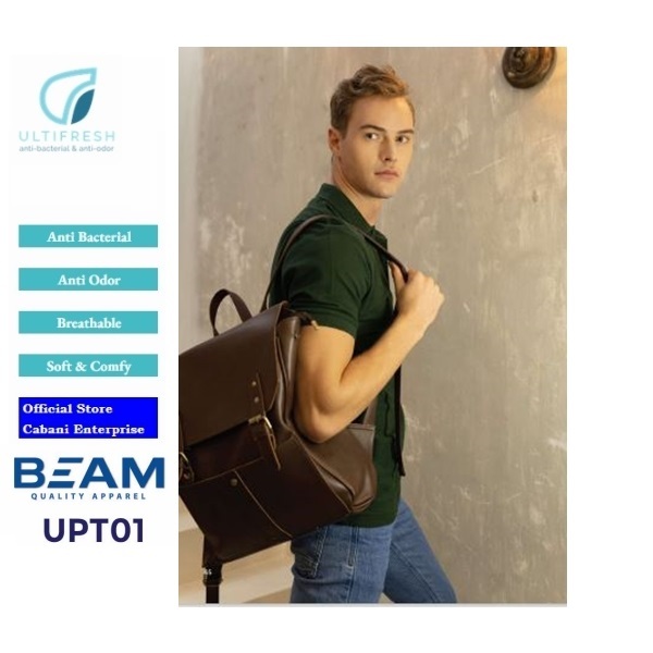 UNISEX BEAM เสื้อยืดแขนสั้นโปโล UPT01A ULTIFRESH ผ้าฝ้ายพรีเมี่ยม 100% พร้อมเสื้อยืดคอปก