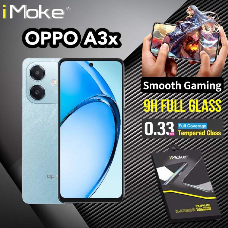 IMoke 9H กระจกนิรภัยสําหรับ Oppo A3x (0.33 มม.)