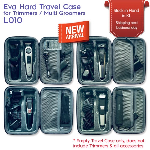 Eva L010 Mesh Hard Traveling Case สําหรับทริมเมอร์ Multi-Groomers Philips, Braun & Panasonic