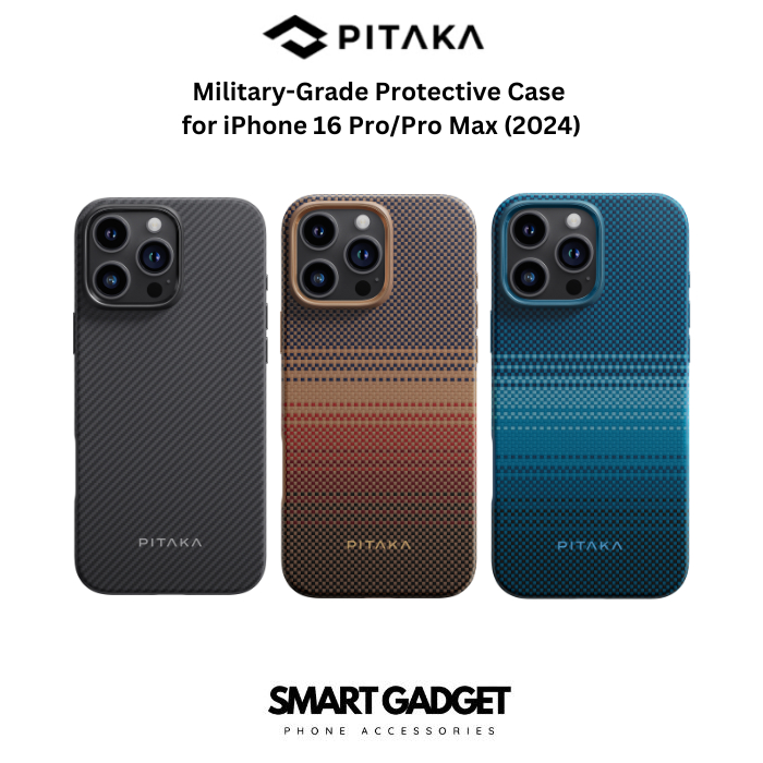Pitaka เคสป้องกันเกรดทหารสําหรับ iPhone 16 Pro/Pro Max (2024)