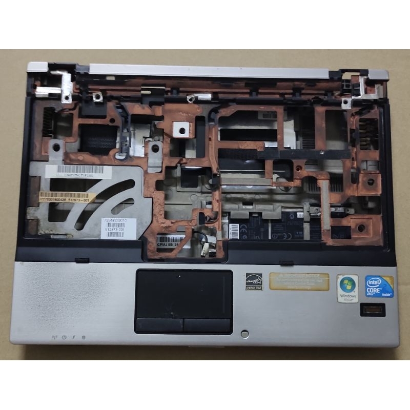 HP elitebook 2530p ปลอก LCD ฝาครอบ palm rest ด้านล่างกรณีสาย LCD เว็บแคมบานพับเครื่องเล่น DVD WiFi ก