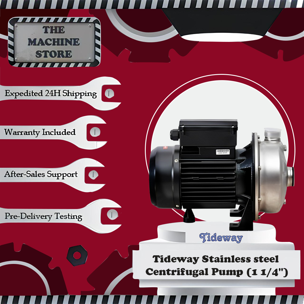TIDEWAY SS120/1.8T 1.8kW (3phase )ปั๊มแรงเหวี่ยงสแตนเลส (1 1/4 x1" )