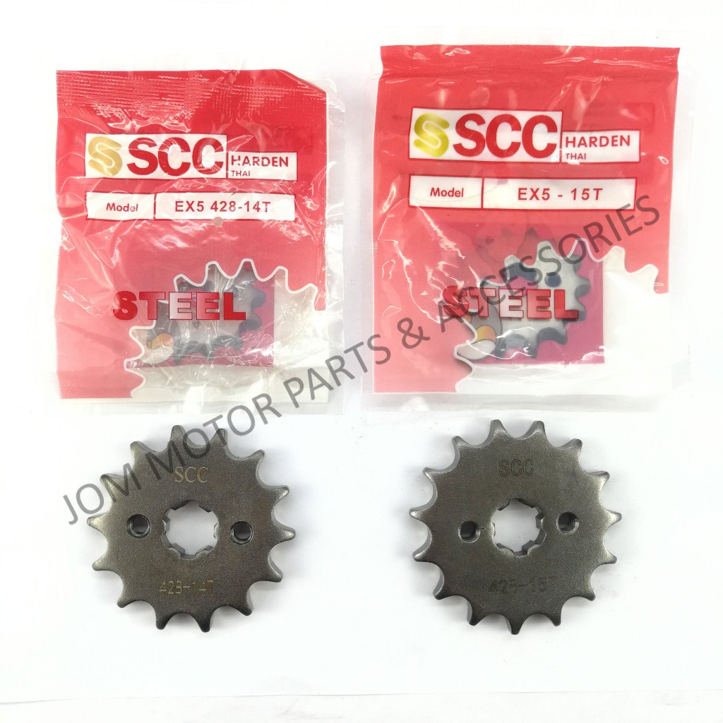 SCC428 HONDA EX5/DREAM/W100/W100R/W110/W125/DASH110/FUTURE FRONT SPROCKET SPOKET DEPAN (14T-15T)