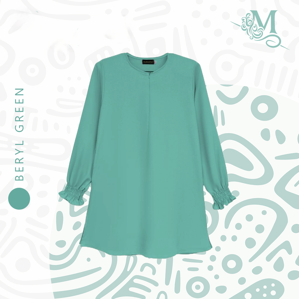 Mossa BLOUSE - Plus Size (XS - 5XL) เสื้อคลุม, การพยาบาล & Wuduk Friendly, Casual/Formal Wear, Musli