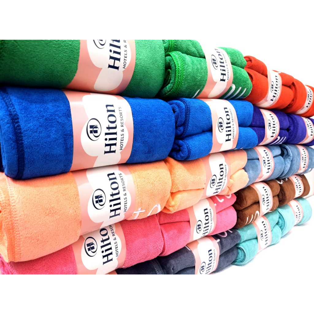 ผ้าเช็ดตัว Hilton Microfiber Tuala Hotel tein / ผ้าเช็ดตัว / โรงแรม kain tuala / ผ้าเช็ดตัว / tuala 