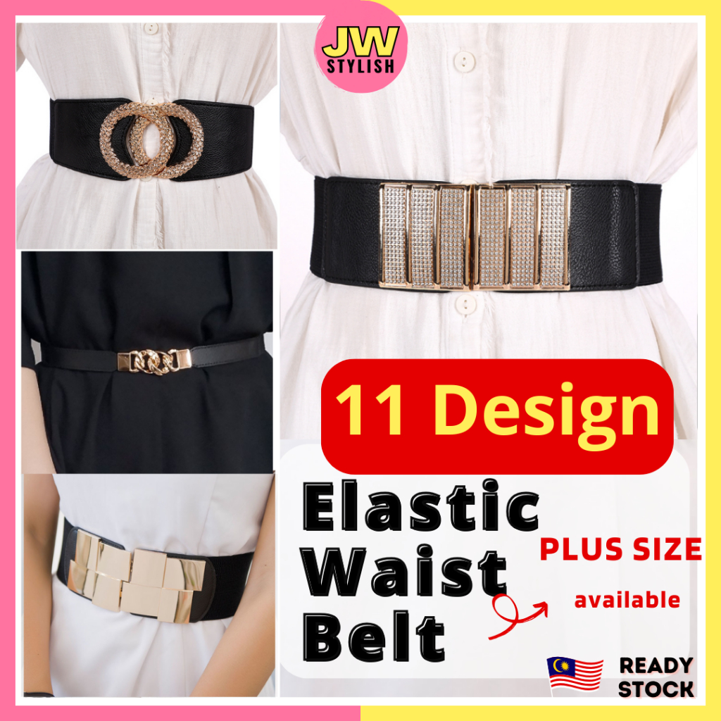 JW StylishElastic Waist Band Belt Women PLUS SIZE Belt Waist Belt Women for Dress Tali Pinggang