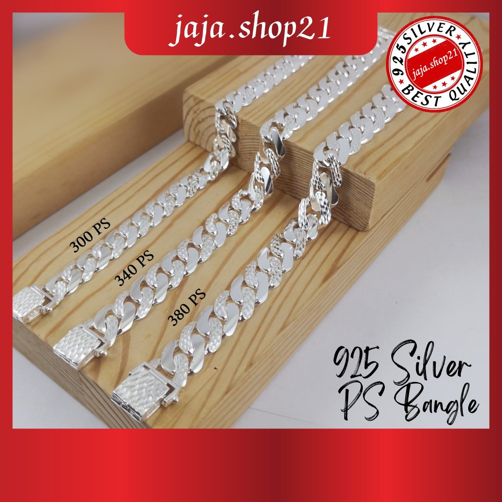 | กําไลข้อมือเงิน 925 ดีไซน์ใหม่สําหรับผู้ชาย (300/340/380 ปล) | Gelang Tangan Lelaki Perak 925