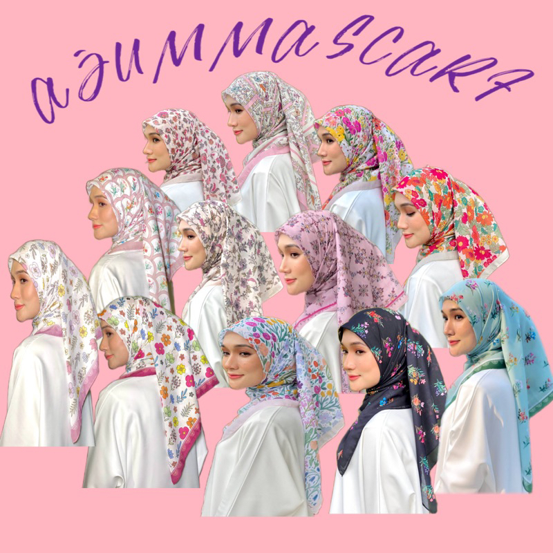 Ajumma SCARF ผ้าฝ้ายญี่ปุ่น VOILE TUDUNG BAWAL CORAK