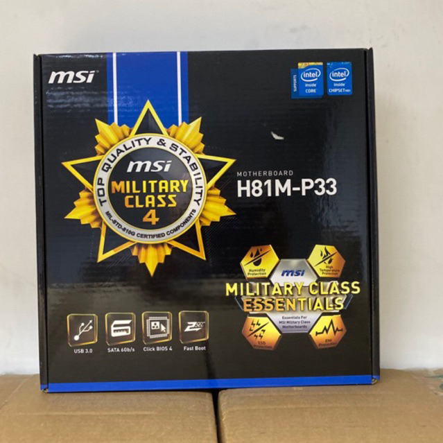 เมนบอร์ดซ็อกเก็ต Msi H81M รองรับ 4TH GEN Socket 1150 DDR3 Intel H81 4TH GEN MOBO MAINBOARD H81M-P33 Msi