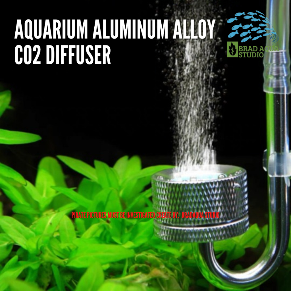 AQUARIUM อลูมิเนียมอัลลอยด์ CO2 Diffuser Atomizer Mini CO2 Refiner