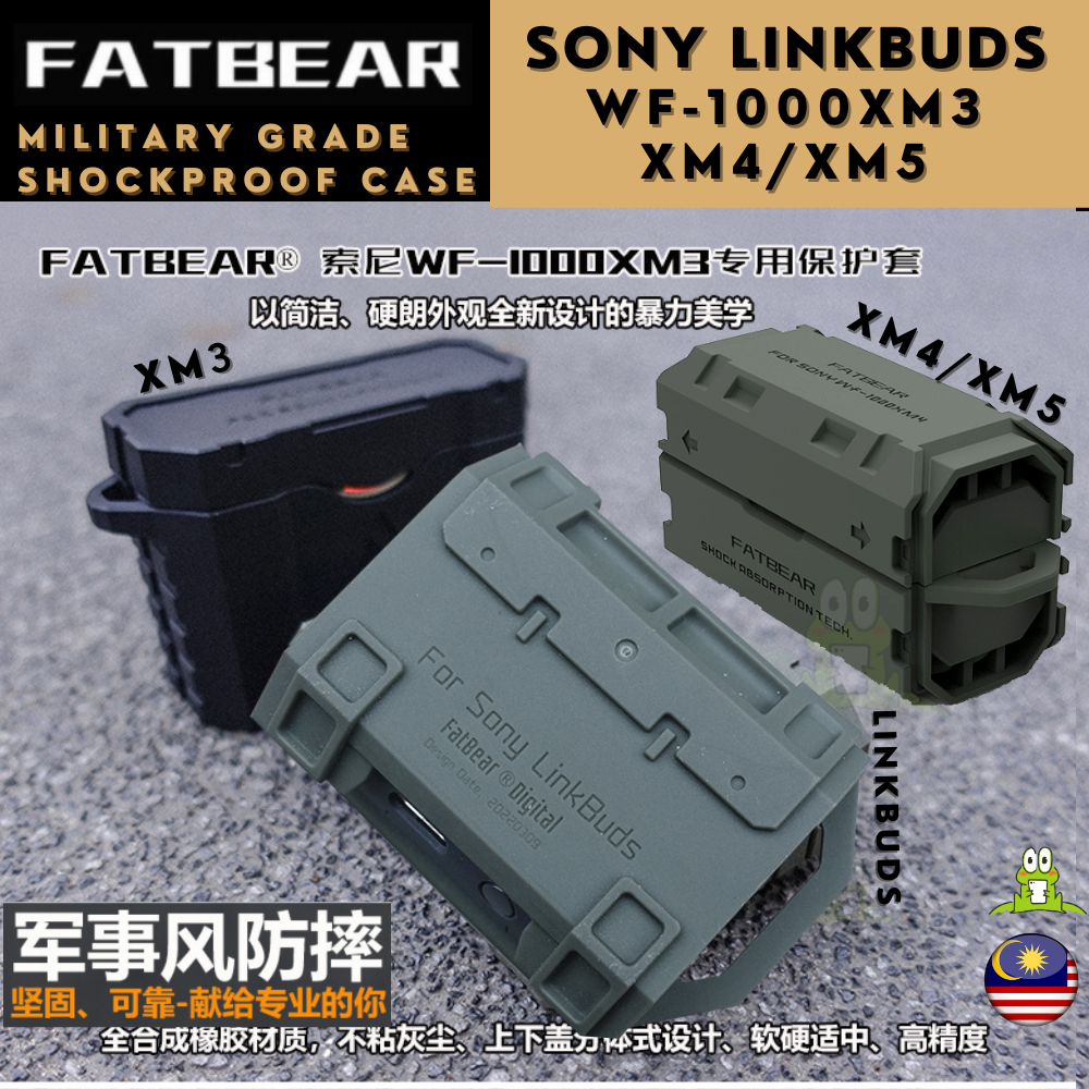 Fatbear เคสหูฟังไร้สาย กันกระแทก สําหรับ Sony LinkBuds WF-1000 XM5 XM4 XM3