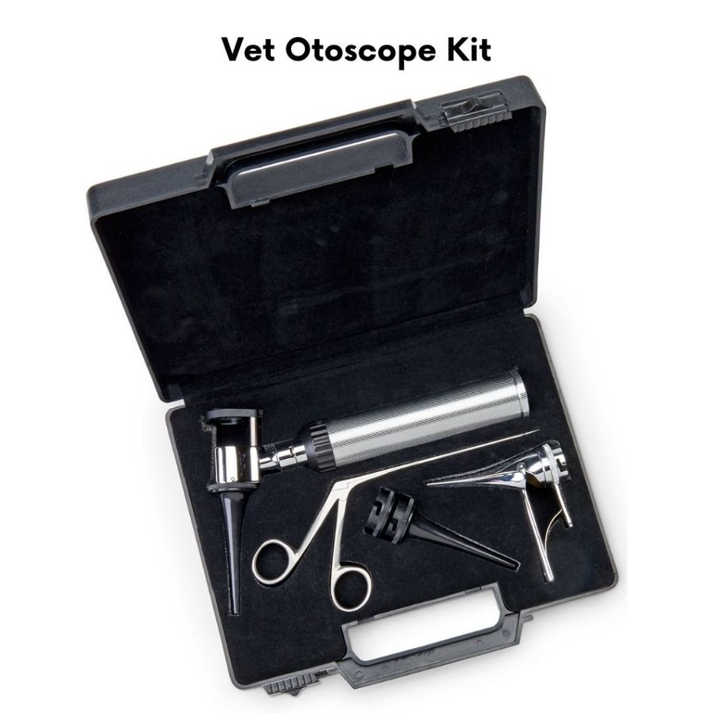 Veterinary Operating Otoscope Set, Slit Design, ENT, Vet, Animals, Ear, Diagnostic, Crocodile Forcep