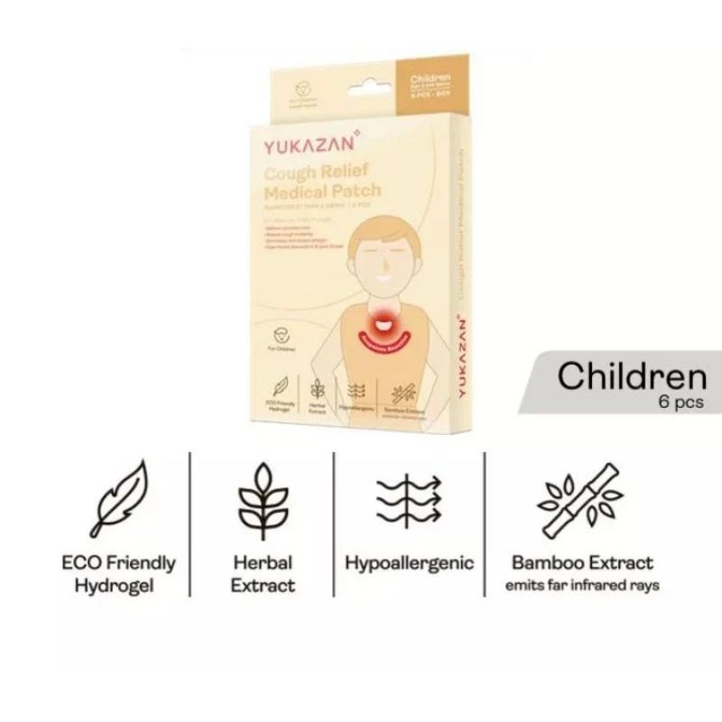 Yukazan แผ่นแปะทางการแพทย์บรรเทาไอสําหรับเด็ก 6s