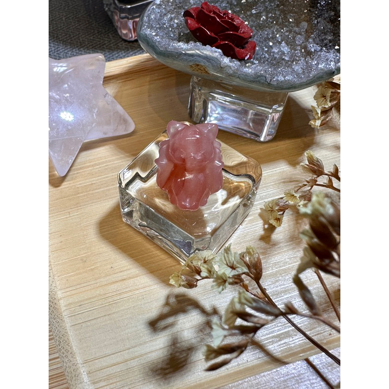 4U Crystal- U788 YanYuan Agate nine tails fox (thru Hole) fox (รูจริง)- DIY配件