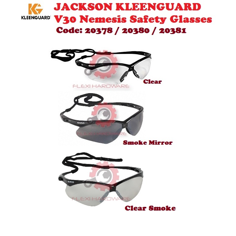 Jackson KLEENGUARD Safety V30 Nemesis แว่นตานิรภัย (รหัส: 20380 / 20378 / 20381 )