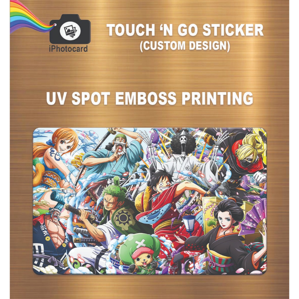สติ๊กเกอร์การ์ด Touch n Go - UV SPOT EMBOSS PRINTING CUSTOM DESIGN - ONE PIECE