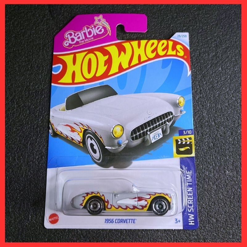 Hot Wheels 1956 Corvette Grey 2024 Barbie Ken Car Collections Kereta Mainan Barbie Ken Hotwheels รถ 