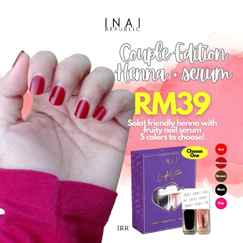 Henna Republic Couple Edition Nail Henna Peel Off Nail Henna Nail Henna Sah Praying Nail Henna 2in1