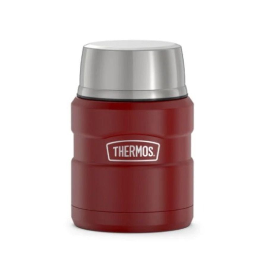 Thermos 0.47L Stainless Steel King Food Jar with Spoon SK-3002(MR) -สี Maroon