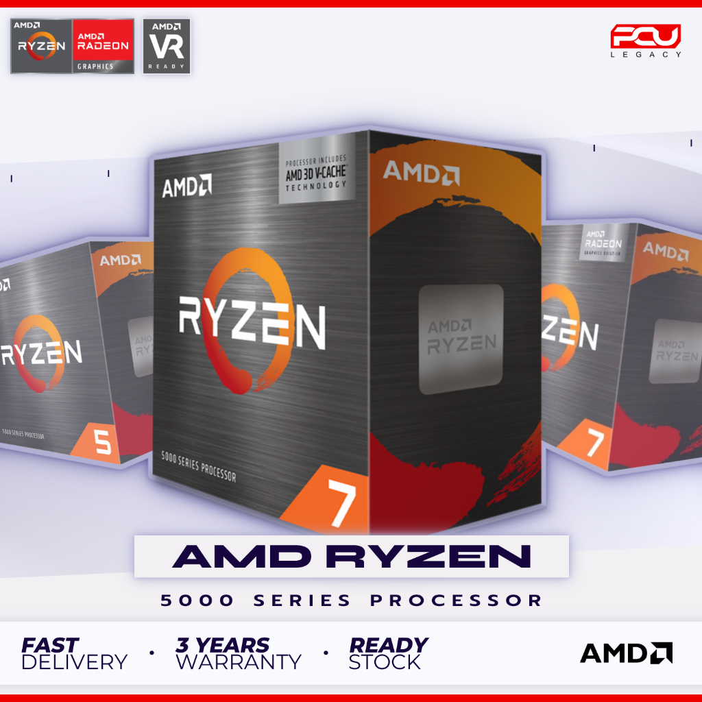 Pcu LEGACY AMD RYZEN 5 5500 5600X 5600G / AMD RYZEN 7 5700X 5700G 5700X 5700X 5800X โปรเซสเซอร ์