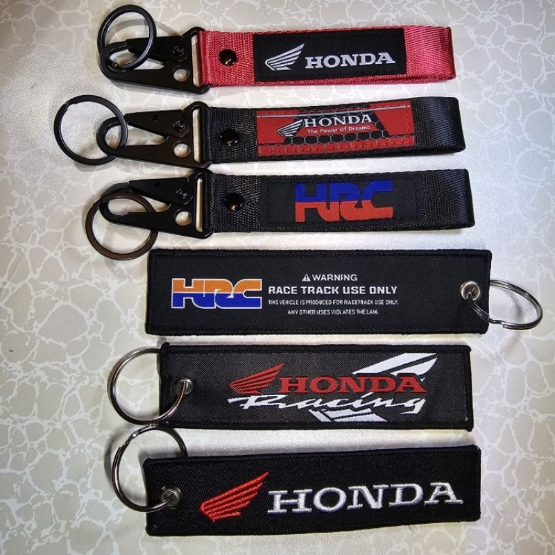 พวงกุญแจ Honda Racing HRC HONDA Key Chain Motorsport รถจักรยานยนต์มอเตอร์ไซด์ผ้าทอผ้าพวงกุญแจพวงกุญแ