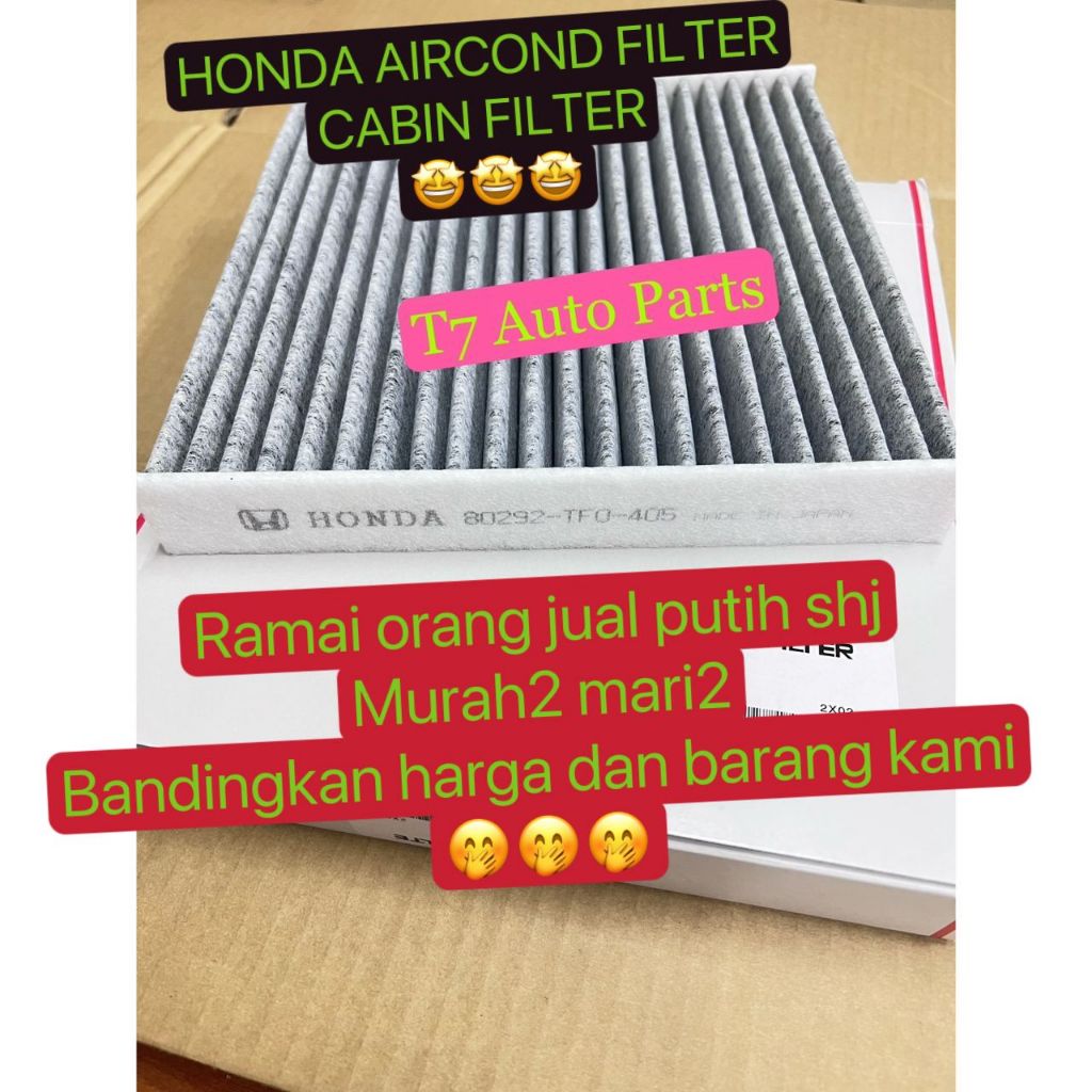 CITY TMO GM6 JAZZ GK GE HRV CRZ CIVIC FC CRV TME (2018>) INSIGHT FREED CABIN FILTER 80292-TG0-001
