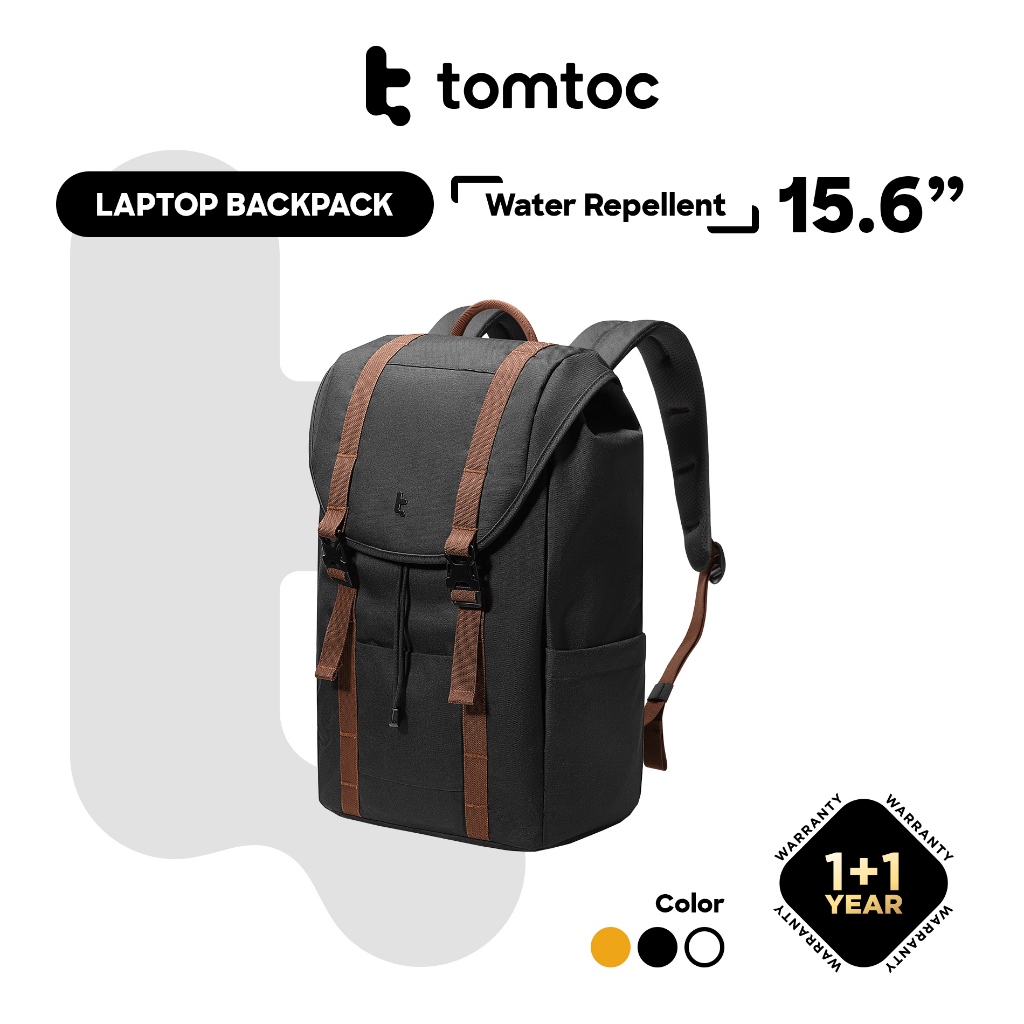Tomtoc กระเป๋าเป้สะพายหลัง ใส่แล็ปท็อป สไตล์วินเทจ 15.6 นิ้ว สําหรับ MateBook HP Asus Acer