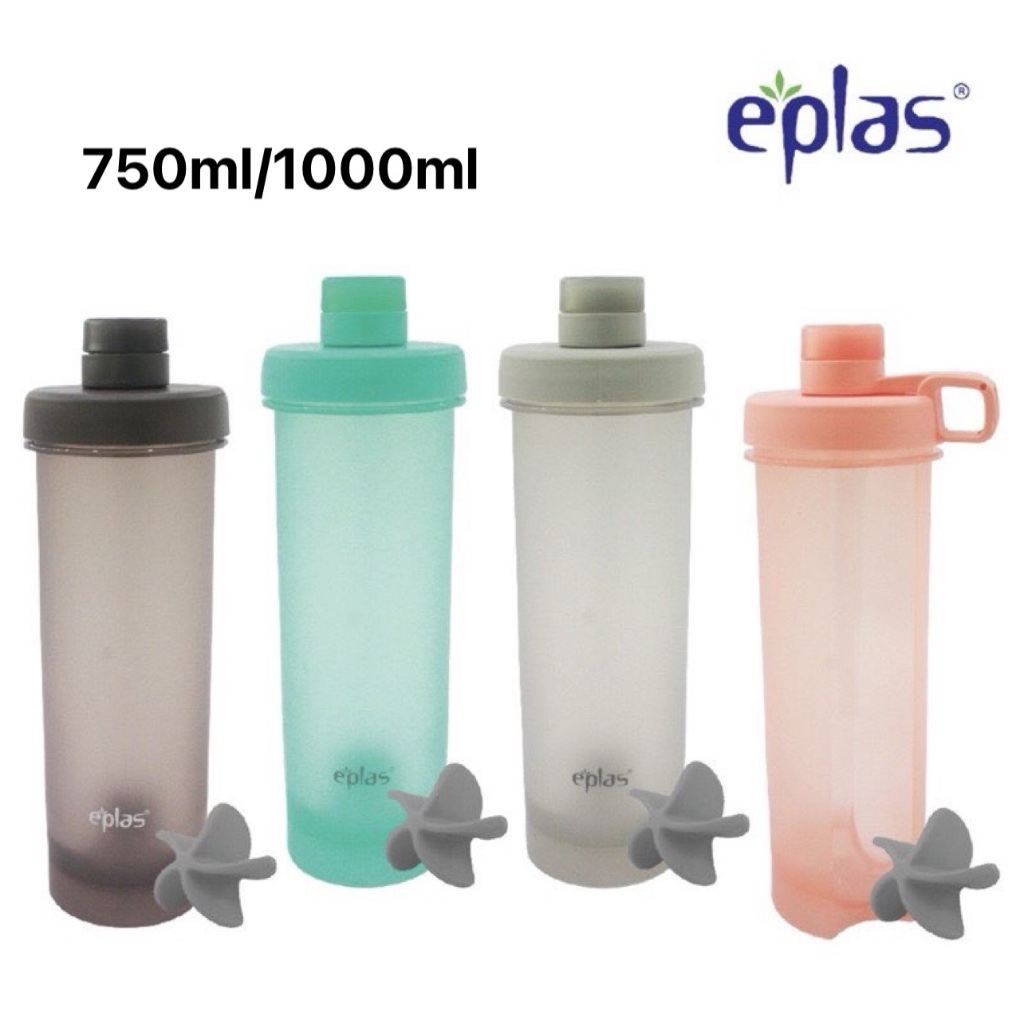 Eplas EGS-750PP 750ml EGS-1000PP 1000ml BPA-Free Plastic Shaker ขวดน้ํา Tumbler พร้อมบอลโปรตีน Gym B