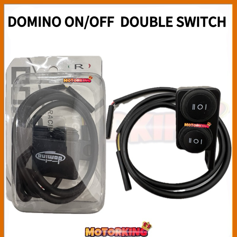 DOMINO ON OFF LAMPU สวิตช์คู่ขวา/KANAN DOMINO UNIVERSAL SWITCH LAMPU แก้ไข