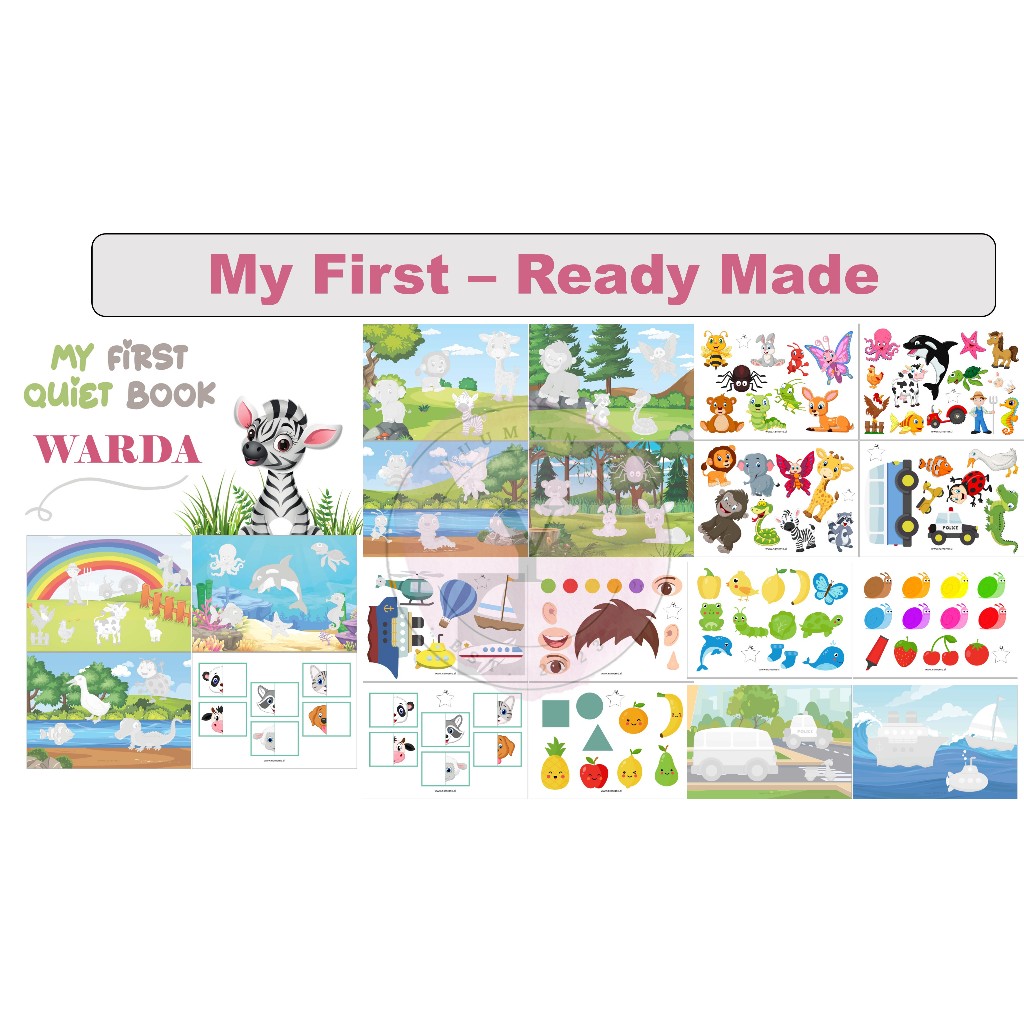 RM016-[HARD COPY] หนังสือที่ไม่ธรรมดาลามิเนตของฉันหนังสือที่เงียบสงบกิจกรรมสําหรับเด็ก