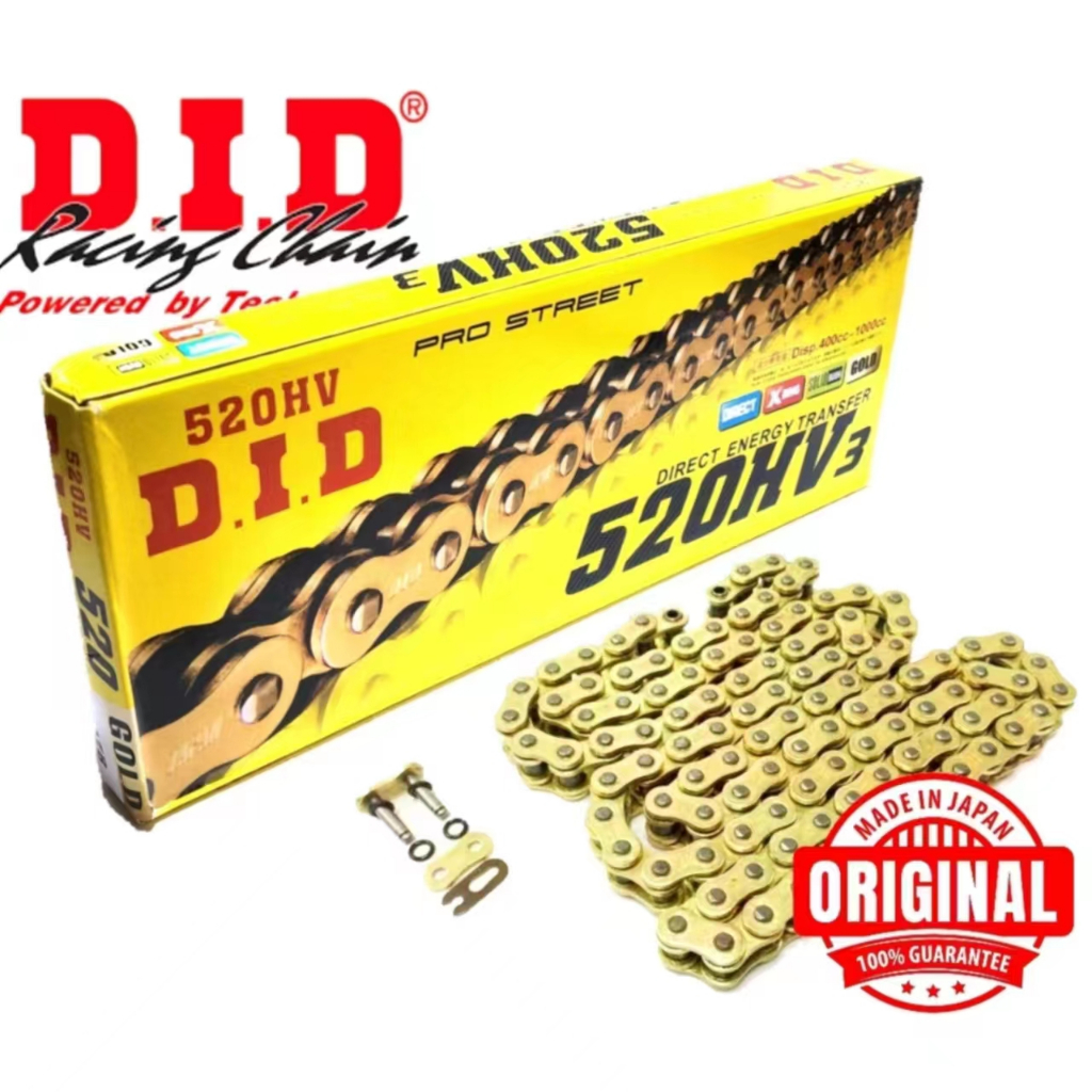 RK 520 KRX X-RING GOLD O-RING GOLD CHAIN 120L 520 X RING 520 O RING