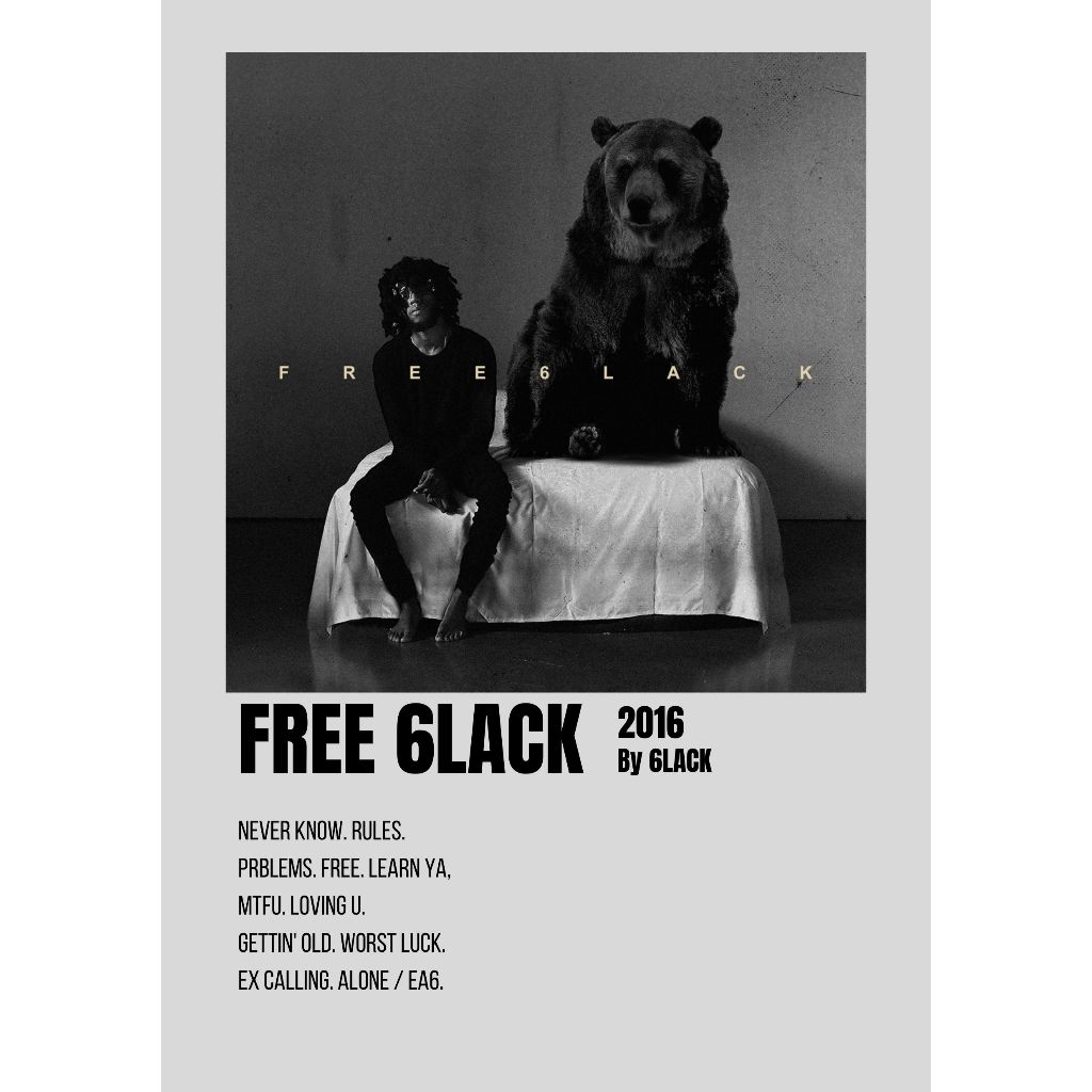 อัลบั้มปกโปสเตอร์ฟรี 6Lack by 6Lack